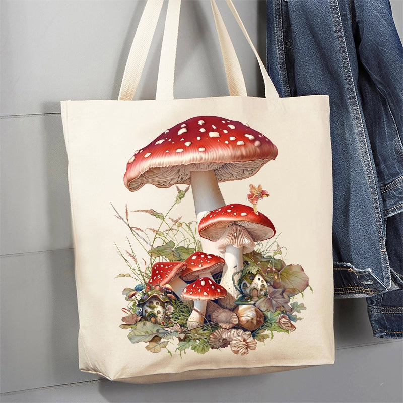 Mushroom and Fairies Tote Bag