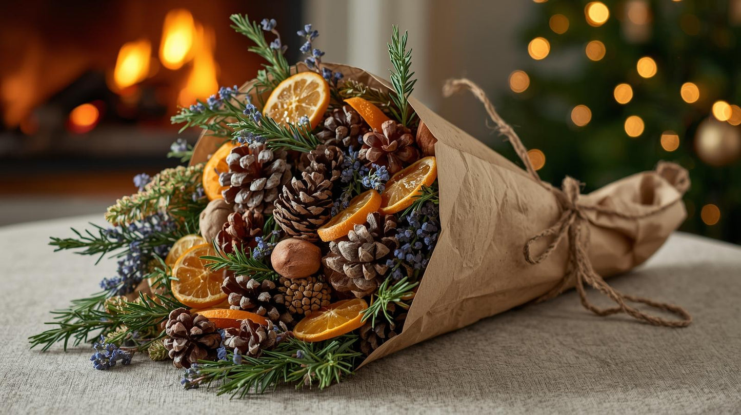Floral & Citrus Holiday Firestarter Cones