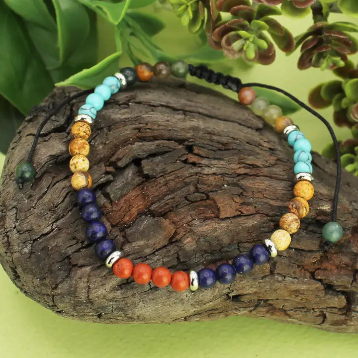 Multi Stone Bead Pull Braclet